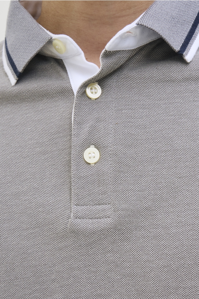 JJEPAULOS POLO SS NOOS 12136668 ULTIMATE GREY/PLAY